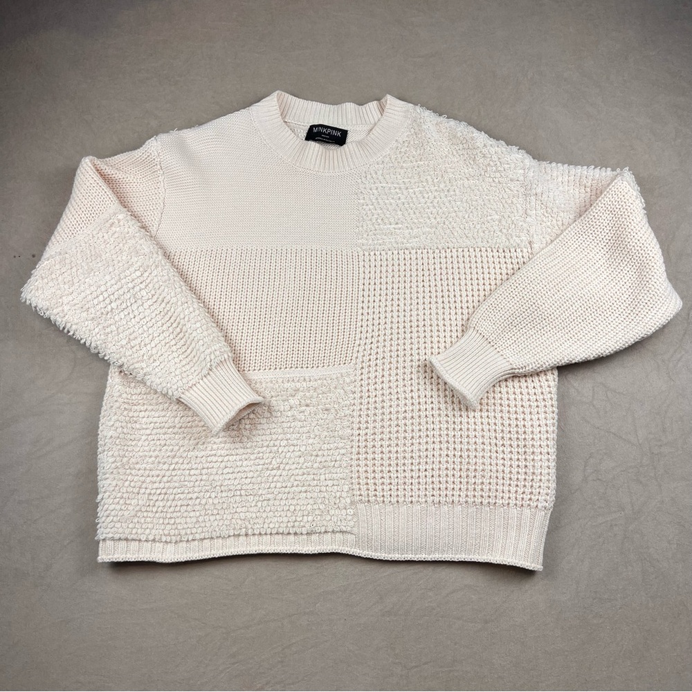 MINKPINK Cream Knit Pullover